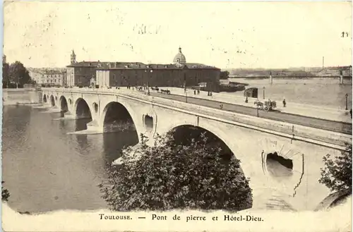 Toulouse - Pont de pierre et Hotel-Dieu -497652