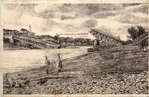 Grodno - Die zerstörte Stadtbrücke -461410