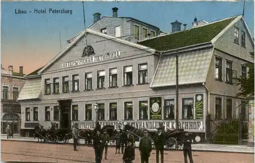 Libau - Hotel Petersburg - Feldpost Landwehr Inf. Regiment 5 -461530
