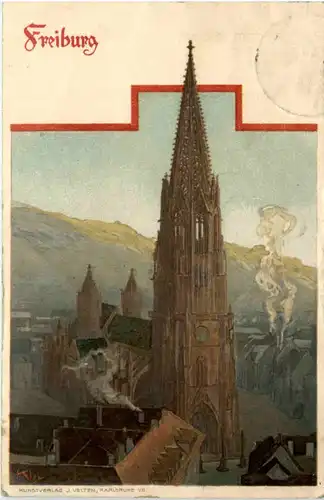 Gruss aus Freiburg - Litho -496010