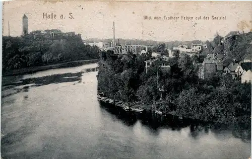 Halle a.d.Saale, Blick vom Trothaer Felsen auf das Saaletal -377998