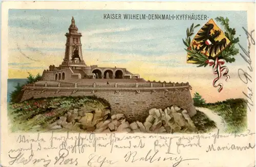 Kyffhäuser - Kaiser Wilhelm Denkmal - Litho -496130