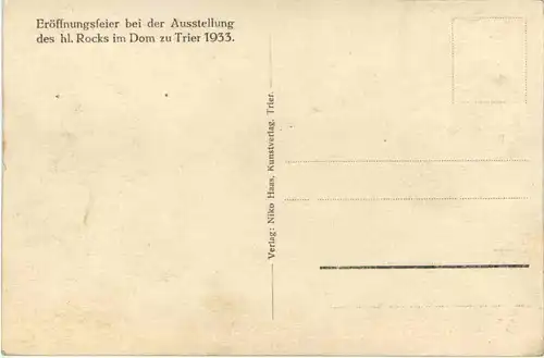 Trier - Eröffnungsfeier bei der Ausstellung des hl. Rocks 1933 -496190