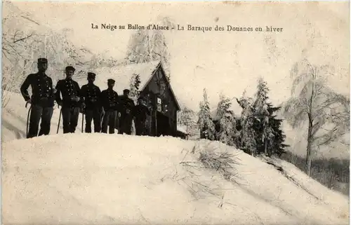 La Neige au Ballon d Alsace - La Baraque des Douanes en hiver -497740