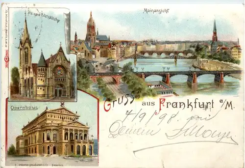 Gruss aus Frankfurt - Litho -498418