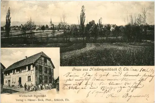 Gruss aus Niederspechbach - Wirtschaft Bigenwald -498488