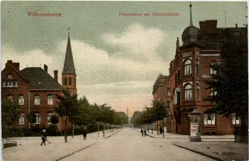 Wilhelmshaven - Peterstrasse mit Christuskirche -499088