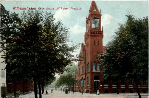 Wilhelmshaven - Gökerstrasse mit Kaiserl. Postamt -498714