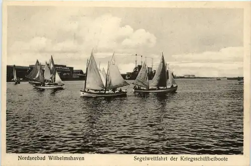 Wilhelmshaven - Segelwettfahrt der Kriegsschiffbeiboote -499558