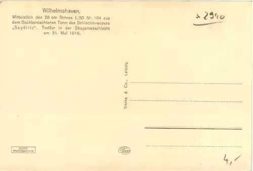 Wilhelmshaven - Schlachtkreuzer Seydlitz -499180
