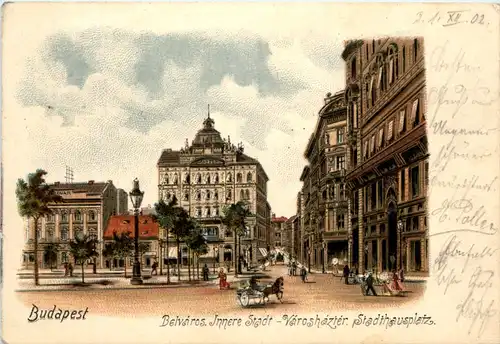 Budapest - Belvaros - Innere Stadt - Litho -463370