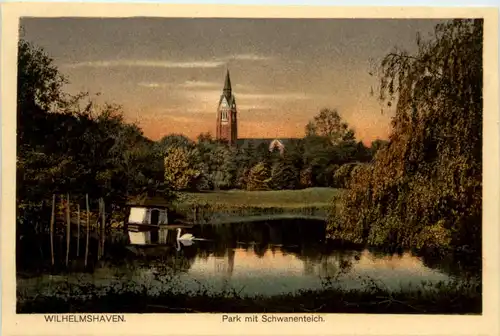 Wilhelmshaven - Park mit Schwanenteich -499260