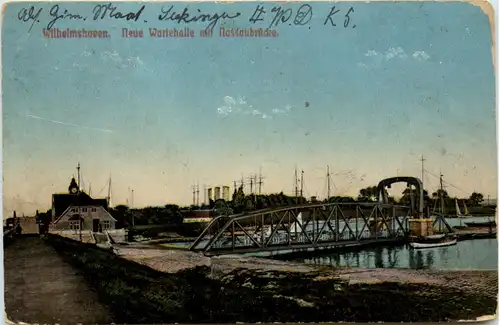 Wilhelmshaven - Neue Wartehalle und Nassaubrücke -499652