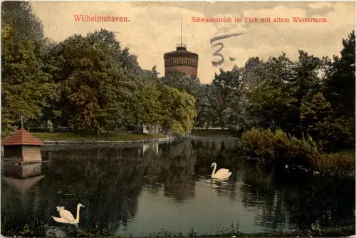 Wilhelmshaven - Schwanenteich im Park - Feldpost -499376
