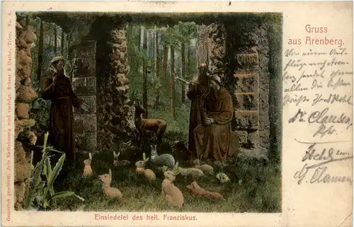 Gruss aus Arenberg, Einsiedelei des heil. Franziskus - Mittweida -398592