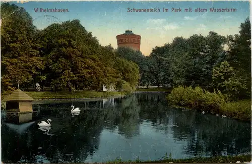 Wilhelmshaven - Schwanenteich im Park - Feldpost -499380