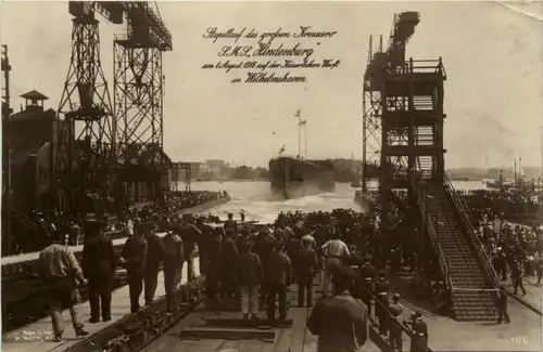 Wilhelmshaven - Stapellauf der SMS Hindenburg -499656