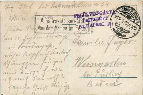 Budapest - Theresien-Ringstrasse - Feldpost -463950