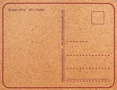 Sardegna - Voli e Costumi - Karte aus Kork -S557