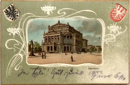 Frankfurt - Opernhaus - Litho - Nachporto Schweiz -498370