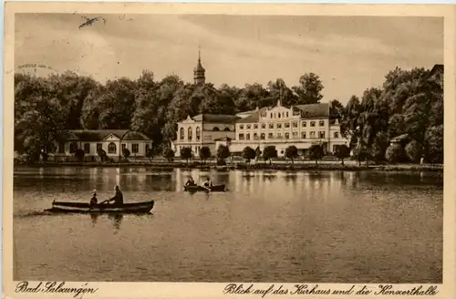 Bad Salzungen, Blick auf das Kurhaus und die Konzerthalle -399292