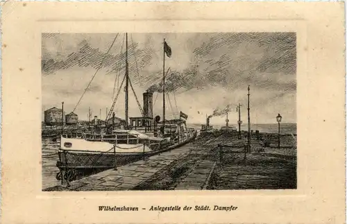 Wilhelmshaven - Anlagestelle der Städt. Dampfer -499754