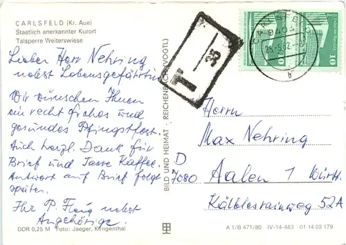 Carlsfeld Krs. Aue, Talsperre Weiterswiese -398726