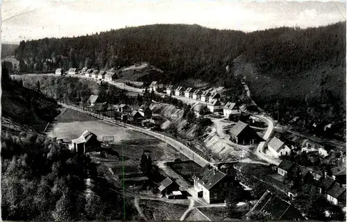 Altenau Oberharz, Hüttenstrasse mit Siedlung -399844