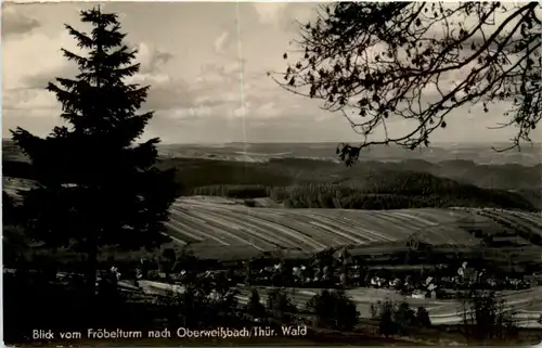 Blick vom Fröbelturm nach Oberweissbach -381896