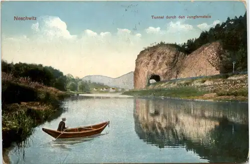 Neschwitz, Tunnel durch den Jungfernstein -500514