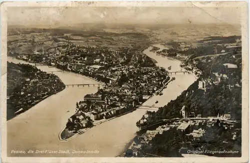Passau, die drei Flüsse Stadt -382156