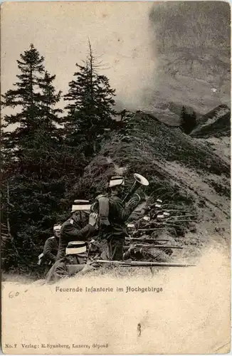 Schweizer Armee - Feuernde Infanterie im Hochgebirge -466204