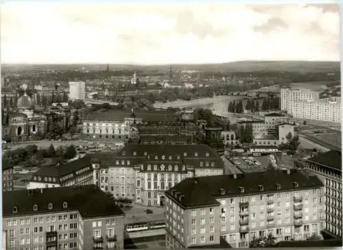 Dresden, Blick v. Rathausturm auf Dr.-Friedrichs-Brücke und Brücke der -398720