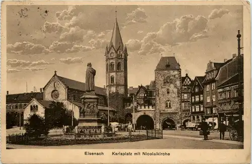 Eisenach, Karlsplatz mit Nicolaikirche -500444