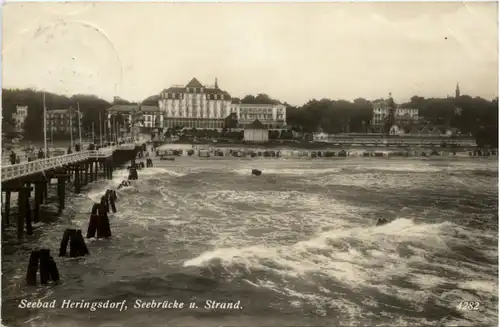 Seebad Heringsdorf, Seebrücke u. Strand -501232