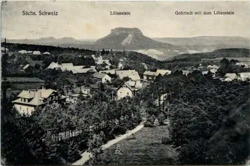 Gohrisch, Sächs. Schweiz, , mit dem Lilienstein -501892