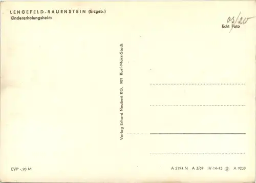 Lengefeld-Rauenstein i. Erzgeb.,, Kindererholungsheim -501436