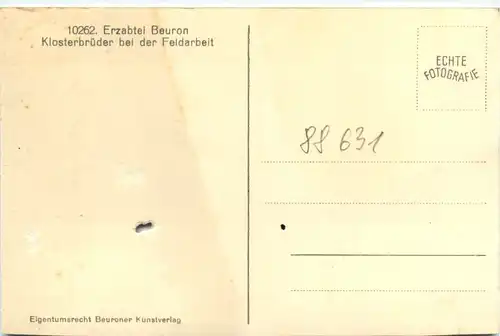 Erzabtei Beuron, Klosterbrüder bei der Feldarbeit -383416