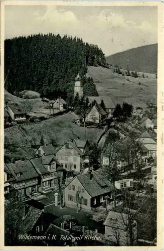 Wildemann im Oberharz, Total mit Kirche -501908