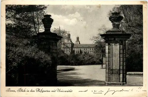 Bonn, Blick in den Hofgarten mit Universität -502402