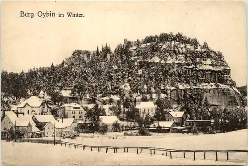 Berg Oybin im Winter -384056