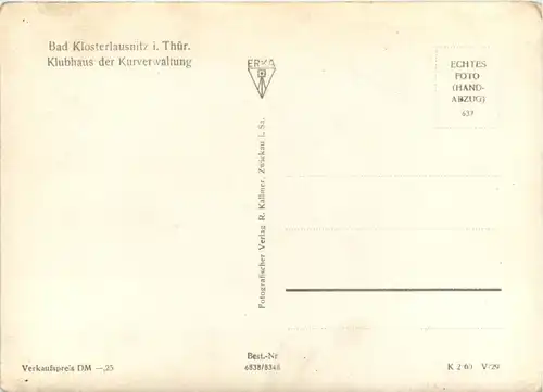 Bad Klosterlausnitz, Klubhaus der Kurverwaltung -503096