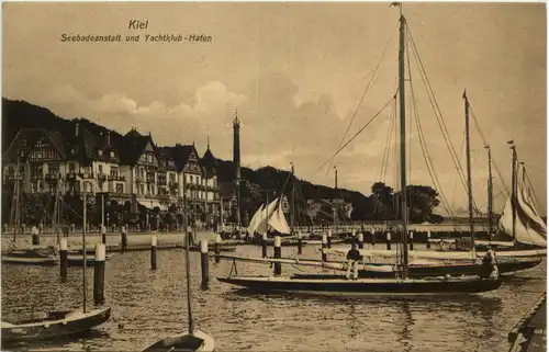 Kiel - Seebadeanstalt und Yachtklub-Hafen -600248