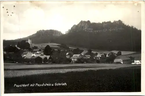 Papstdorf mit Papststein u. Gohrisch -384706