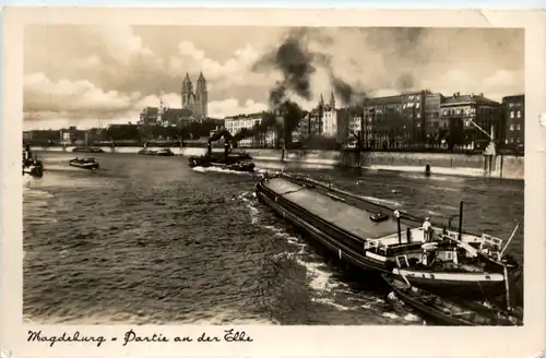 Magdeburg, Partie an der Elbe -384786