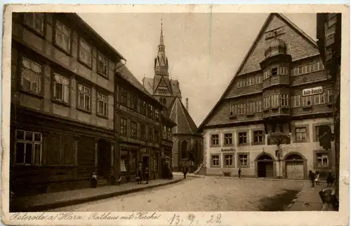 Osterode im Harz, Rathaus und Marktkirche -503032