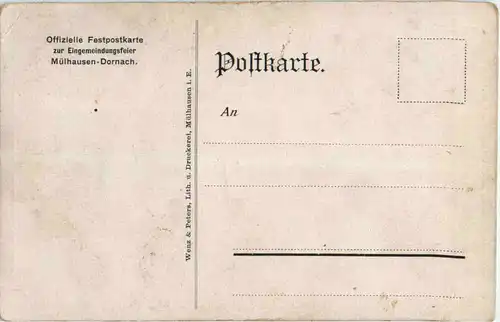 Dornach in Mülhausen - Feier zur Eingemeindung 1914 -600198