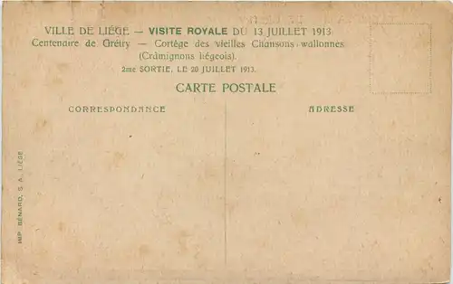 Liege - Visite Royale 1913 -600654