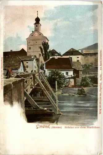 Gmünd in Kärnten - Brücke vor dem Stadtthor -469466
