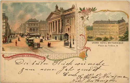 Bruxelles - Grand Hotel Britannique - Litho -600624